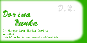 dorina munka business card